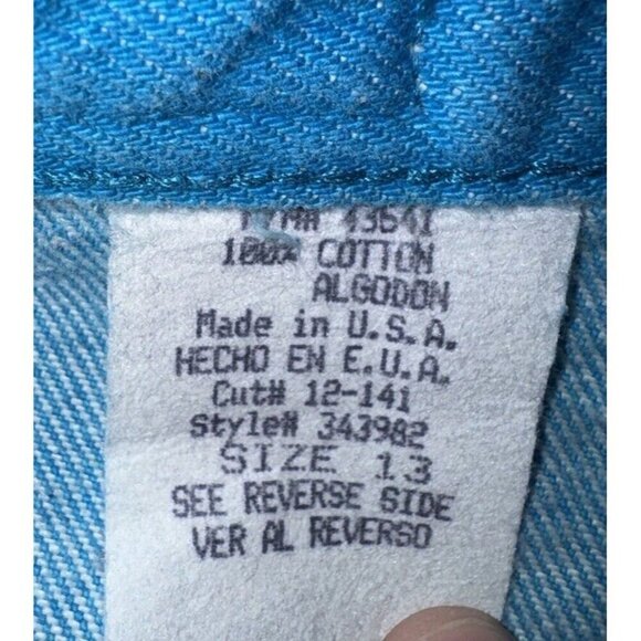 Vintage Ozark Mountain Turquoise Denim Jeans High Waisted Made in USA Size 13 - Picture 7 of 13
